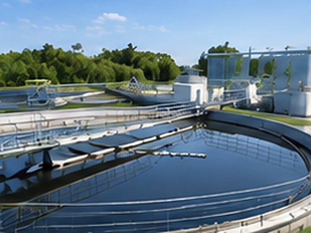 Circular clarifier at a water treatment works